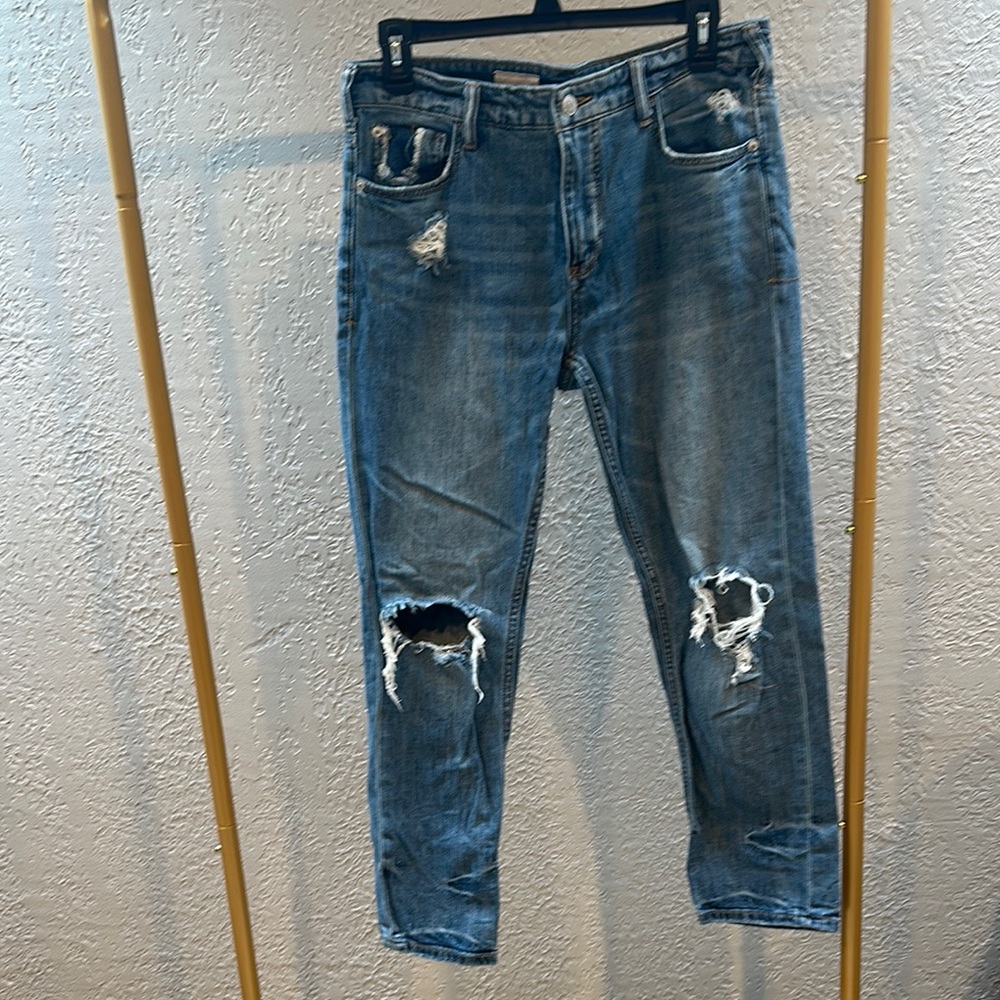 Pilcro Distressed Blue Jeans